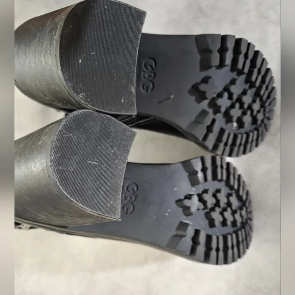 G by Guess Jaydyn Combat Boots Black Lace Up Buckle Zipper Size 9 - Picture 6 of 7